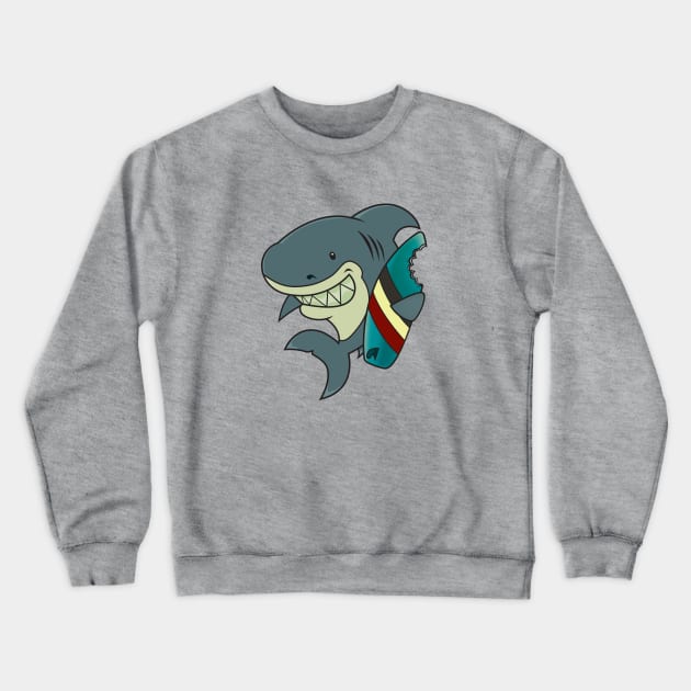 The great white surfer Crewneck Sweatshirt by mangulica